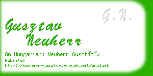 gusztav neuherr business card